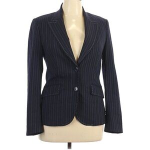 H Hilfiger blue &White pinstripe Wool Blazer